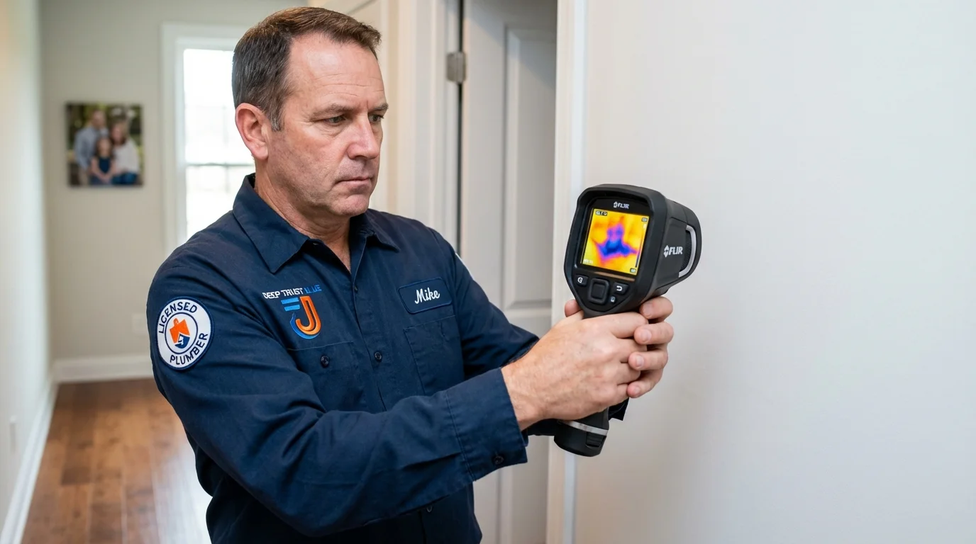 Thermal imaging leak detection by Johns Plumbing LLC in East Providence